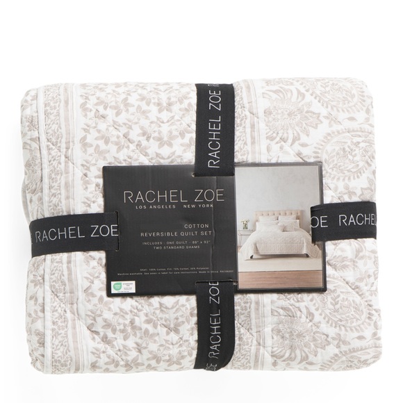 Rachel Zoe Bedding Rachel Zoe3pc Floral Cotton Quilt Set Poshmark